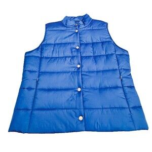 Daisy Fuentes Women Puffy Vest, Size Large Blueish Purple Color, NWOT